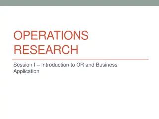 Introduction to Operations Research in Business Applications