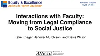 Advancing Disability Justice: From Legal Compliance to Social Justice