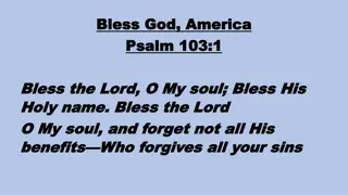 Blessing God as America: A Call to Obedience and Reflection