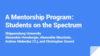 Understanding Autism Spectrum Disorder: A Mentorship Program at Shippensburg University