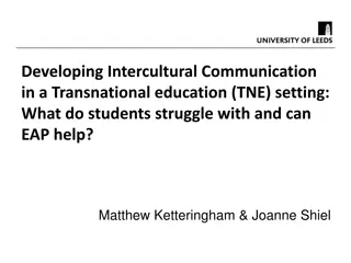 Enhancing Intercultural Communication in Transnational Education Settings