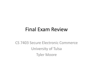 Secure Electronic Commerce Final Exam Review - University of Tulsa