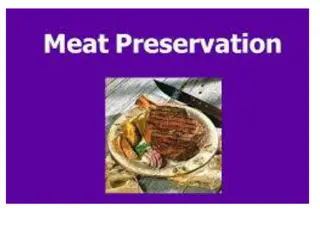 Methods of Meat Preservation and Drying Techniques