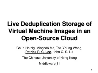 Efficient Live Deduplication Storage for VM Images in Open-Source Cloud