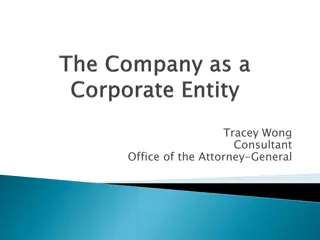 Overview of Company Law: Incorporation, Corporate Veil, and Legal Entities