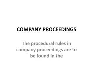 Procedural Rules in Company Proceedings