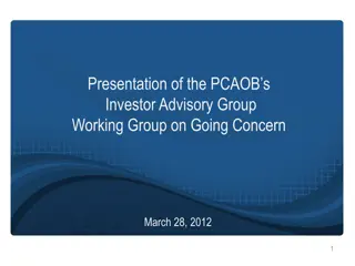 Insights on PCAOB's Investor Advisory Group Presentation