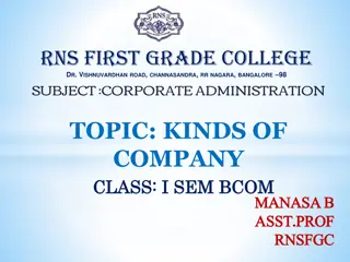 Types of Companies in Corporate Administration