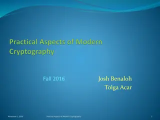 Practical Aspects of Modern Cryptography: November 2016