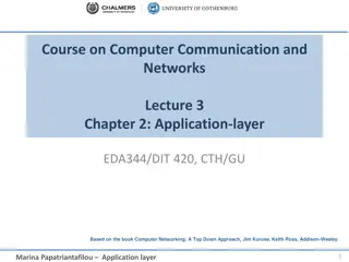 Application-layer Protocols in Computer Communication and Networks