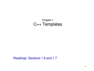 C++ Templates: Generic Programming and Function Templates