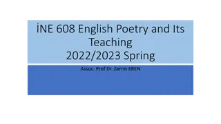 English Poetry: Teaching and Analysis