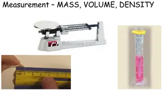 Measurement: Mass, Volume, Density