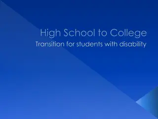 Transitioning from High School to College with Disabilities