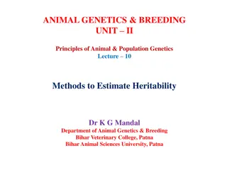 Methods to Estimate Heritability in Animal Genetics and Breeding