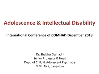 Adolescence and Intellectual Disability: Challenges and Perspectives