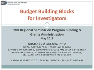 NIH Budget Building Blocks for Investigators