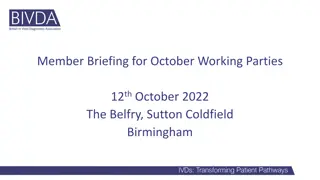 Annual BIVDA Working Party & MGM Event on October 12th, 2022 at The Belfry, Birmingham