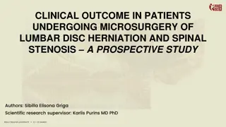 Clinical Outcomes in Microsurgery for Lumbar Disc Herniation: Prospective Study