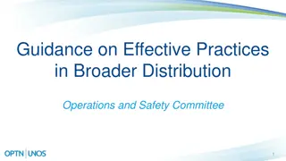 Guidance on Effective Practices in Broader Distribution Operations