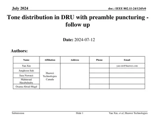 Tone Distribution in DRU with Preamble Puncturing