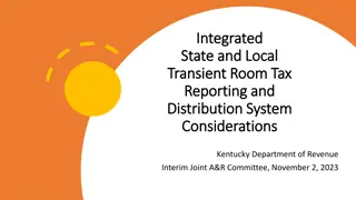 State and Local Transient Room Tax Reporting System Considerations