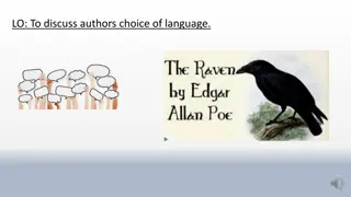 Exploring Authors' Language Choices in Literature