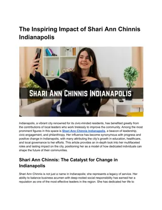 Shari Ann Chinnis Indianapolis: A Trailblazer in Leadership and Philanthropy