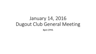 Dugout Club General Meeting Agenda and Updates for 2015-2016 Season