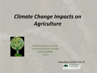 Climate Change Impacts on Agriculture: Challenges and Solutions