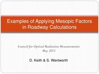 Mesopic Factors in Roadway Calculations