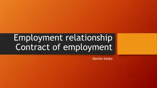 Employment Relationships and Labour Law