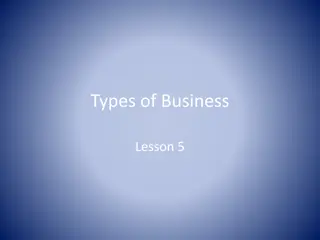 Business Classifications and Work Types