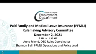 PFMLI Rulemaking Advisory Committee Meeting Overview