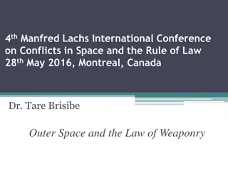 The Manfred Lachs International Conference on Conflicts in Space and the Rule of Law