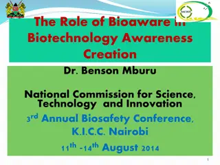 Role of Bioaware in Biotechnology Awareness Creation