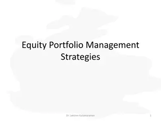 Equity Portfolio Management Strategies by Dr. Lakshmi Kalyanaraman