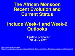 African Monsoon Evolution: Recent Trends and Forecasts Update