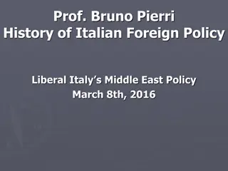 Italian Foreign Policy in the Middle East: Historical Perspectives