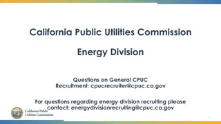 Overview of California Public Utilities Commission