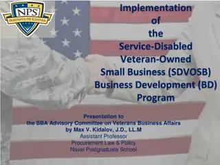 Implementation of SDVOSB Business Development Program Presentation