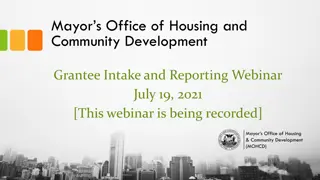 Importance of Reporting for Housing and Community Development Programs