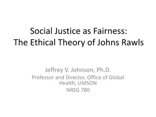 Social Justice as Fairness: The Theory of John Rawls