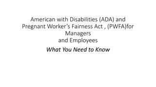 ADA and PWFA: Essential Information for Managers and Employees