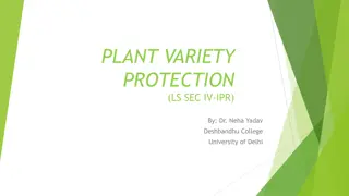 Overview of Plant Variety Protection and International Treaties