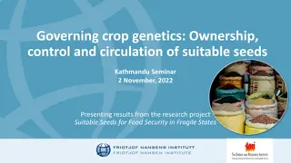 Exploring Seed Governance and Crop Genetics for Food Security