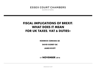 The Impact of Brexit on UK Taxes, VAT, and Duties