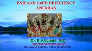 Understanding Paroxysmal Nocturnal Hemoglobinuria (PNH) and G6PD Deficiency Anemias