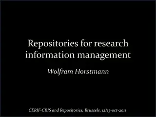 Challenges and Opportunities in Research Information Management