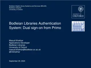 Bodleian Libraries Authentication System Overview